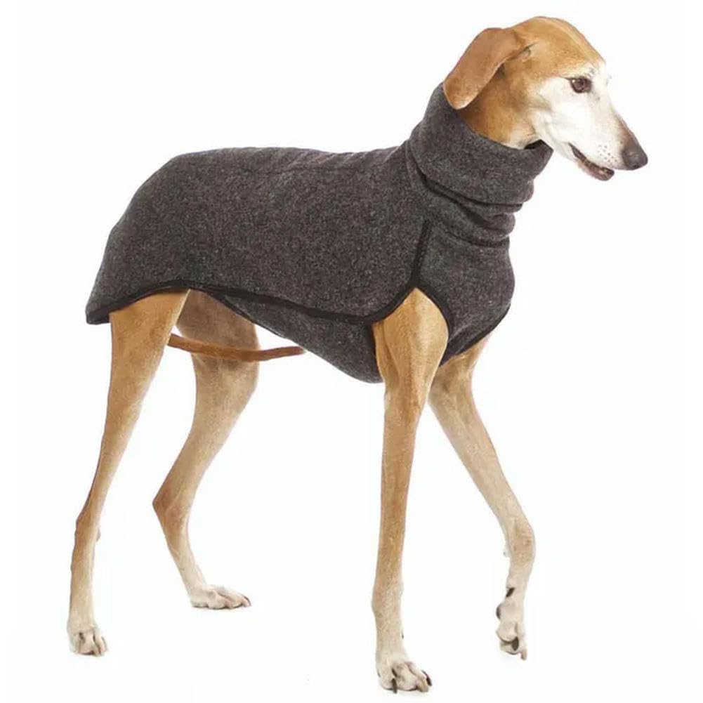 Greyhound Large Dog Clothes Turtleneck Shirt Stretch Fleece Vest Pet Pullover Coat for Small Medium Big Dogs